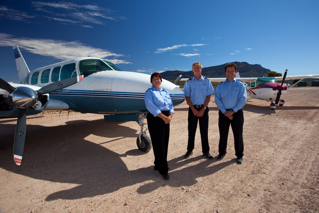 The Chinta Air team in front of their plane