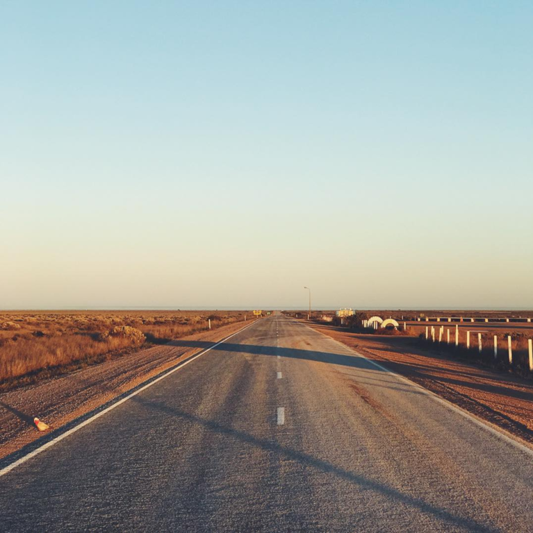 The 90 mile stretch of road along the Nullarbor